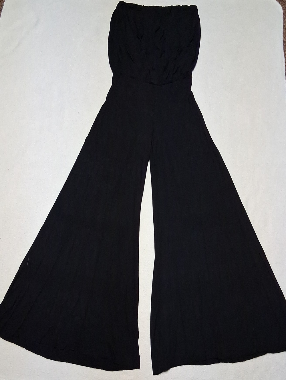 Young Fabulous & Broke Black Strapless Wide-Leg Jumpsuit